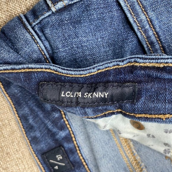 Lucky Brand Lolita Skinny Denim Jeans Women's 4/27 Distressed Blue Casual Pants - Picture 7 of 16